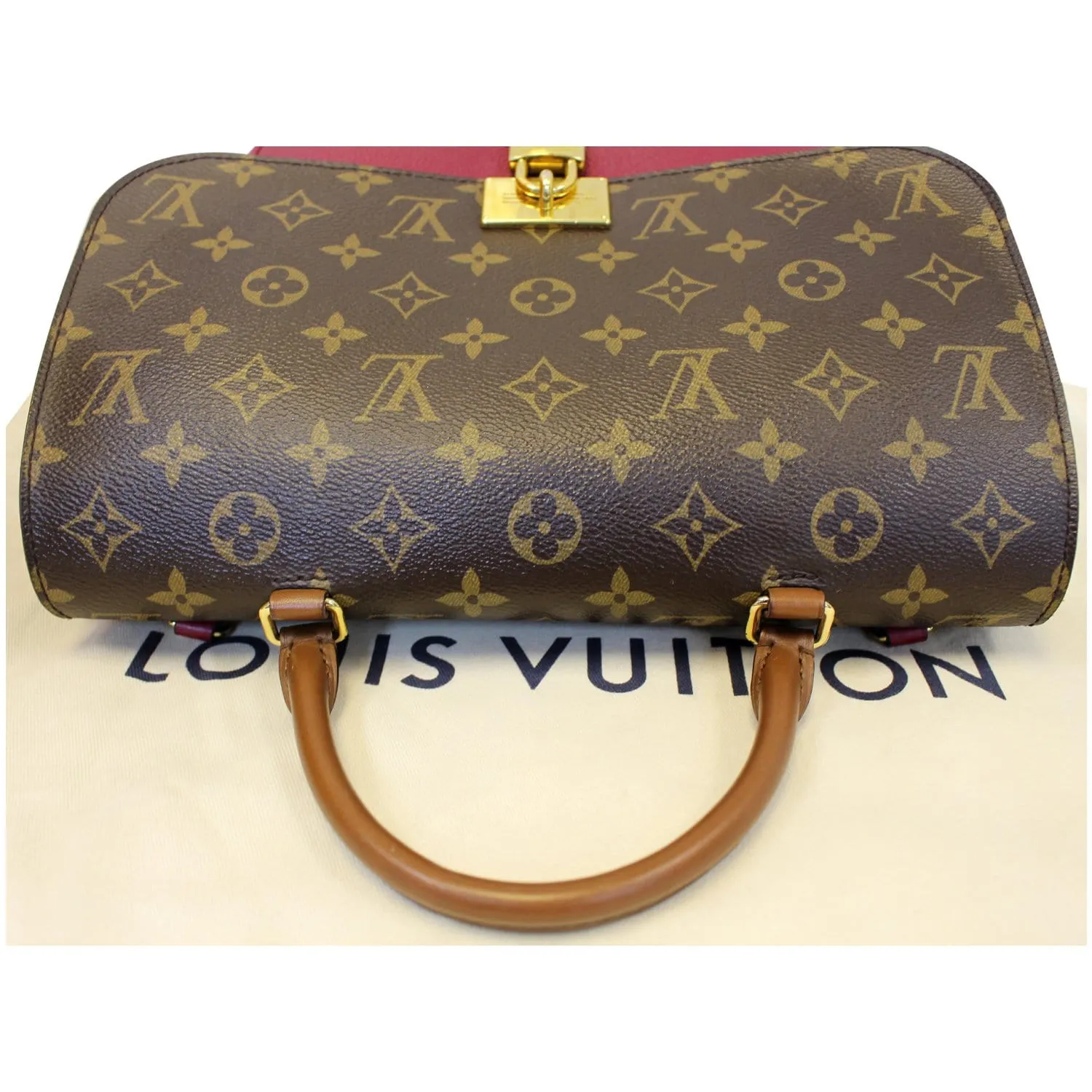 LOUIS VUITTON Marignan Monogram Canvas Messenger Shoulder Bag Lie De Vin