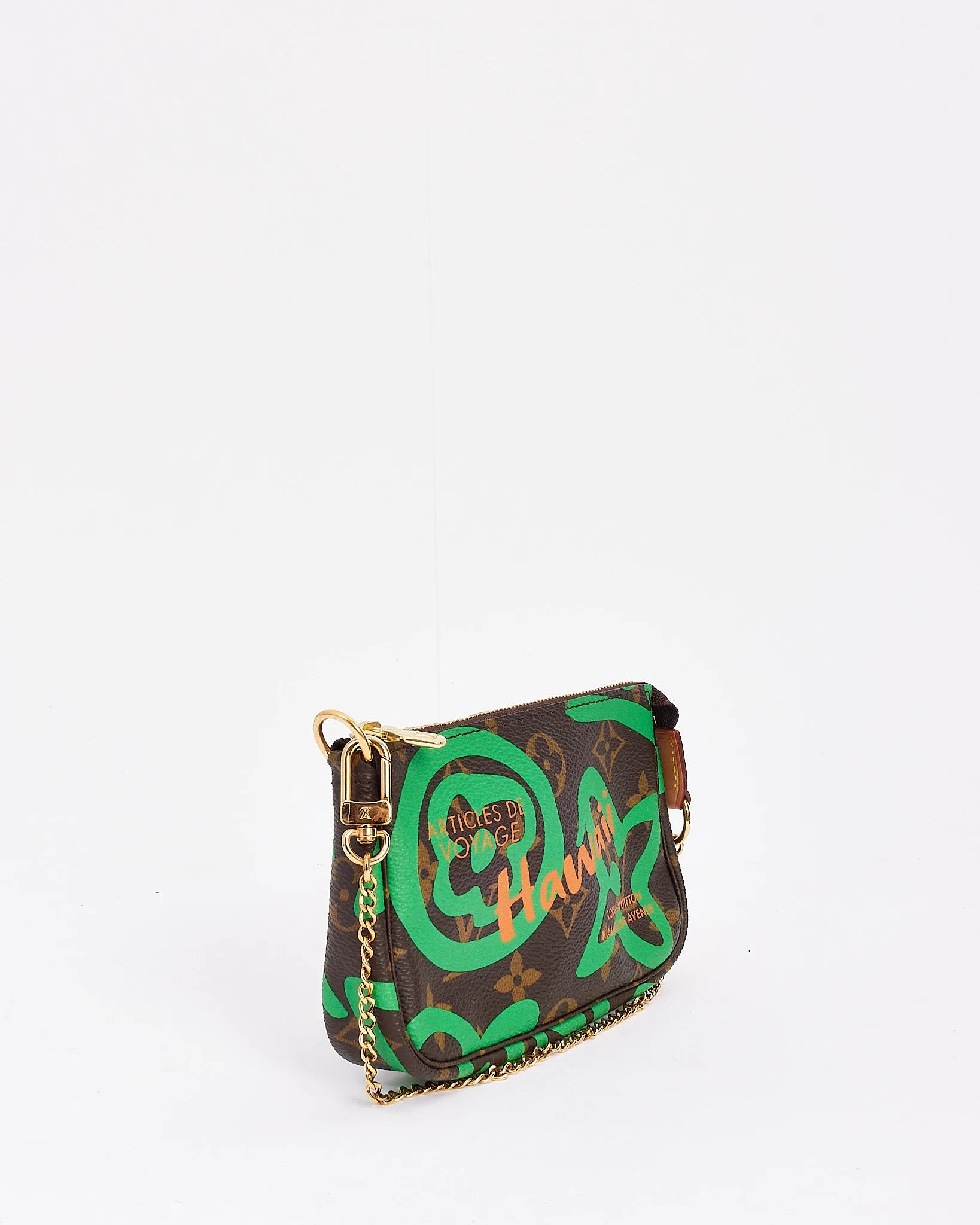 Louis Vuitton Monogram & Green Canvas Tahitienne Hawaii Mini Pochette Accessoires