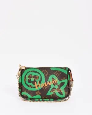 Louis Vuitton Monogram & Green Canvas Tahitienne Hawaii Mini Pochette Accessoires