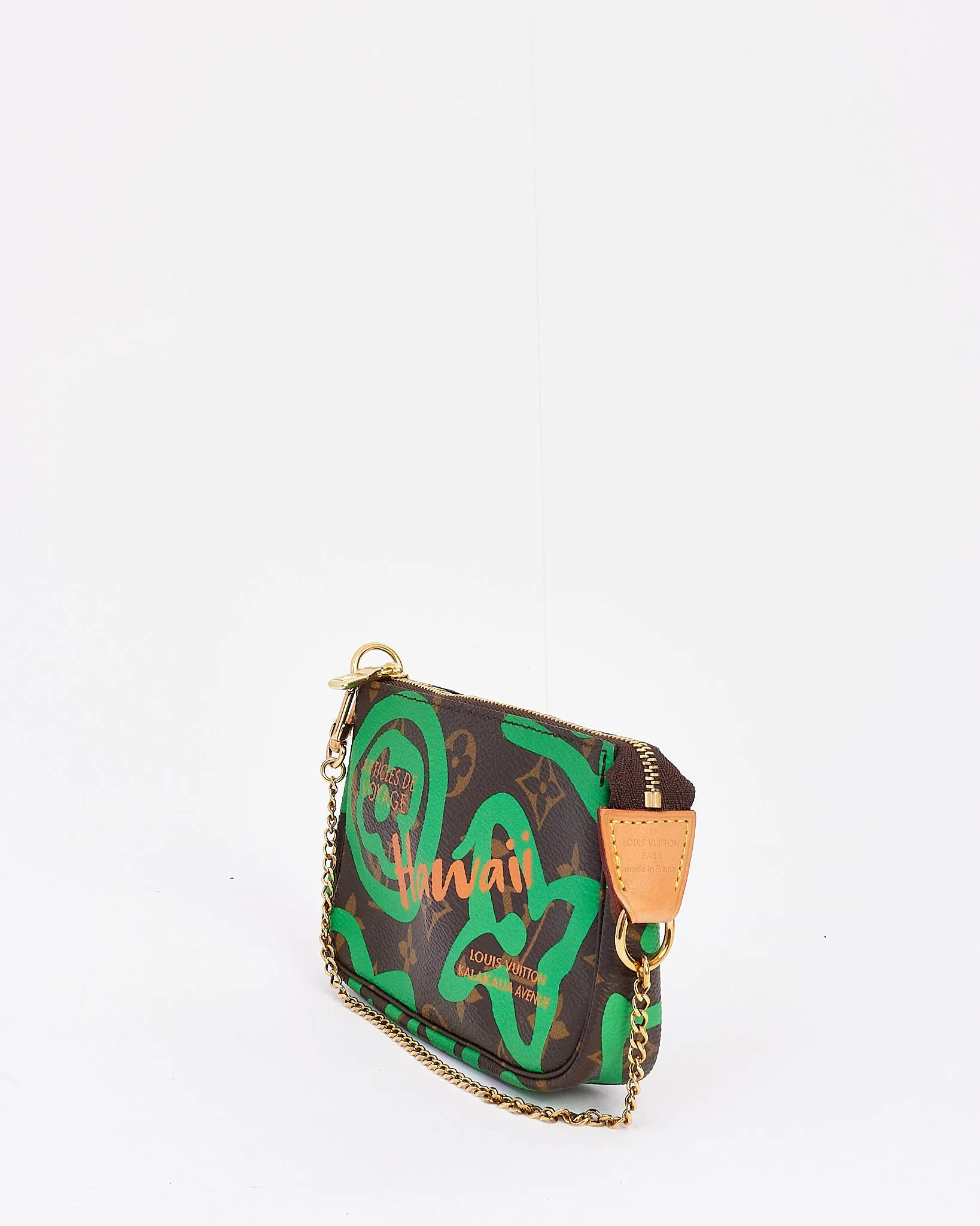 Louis Vuitton Monogram & Green Canvas Tahitienne Hawaii Mini Pochette Accessoires