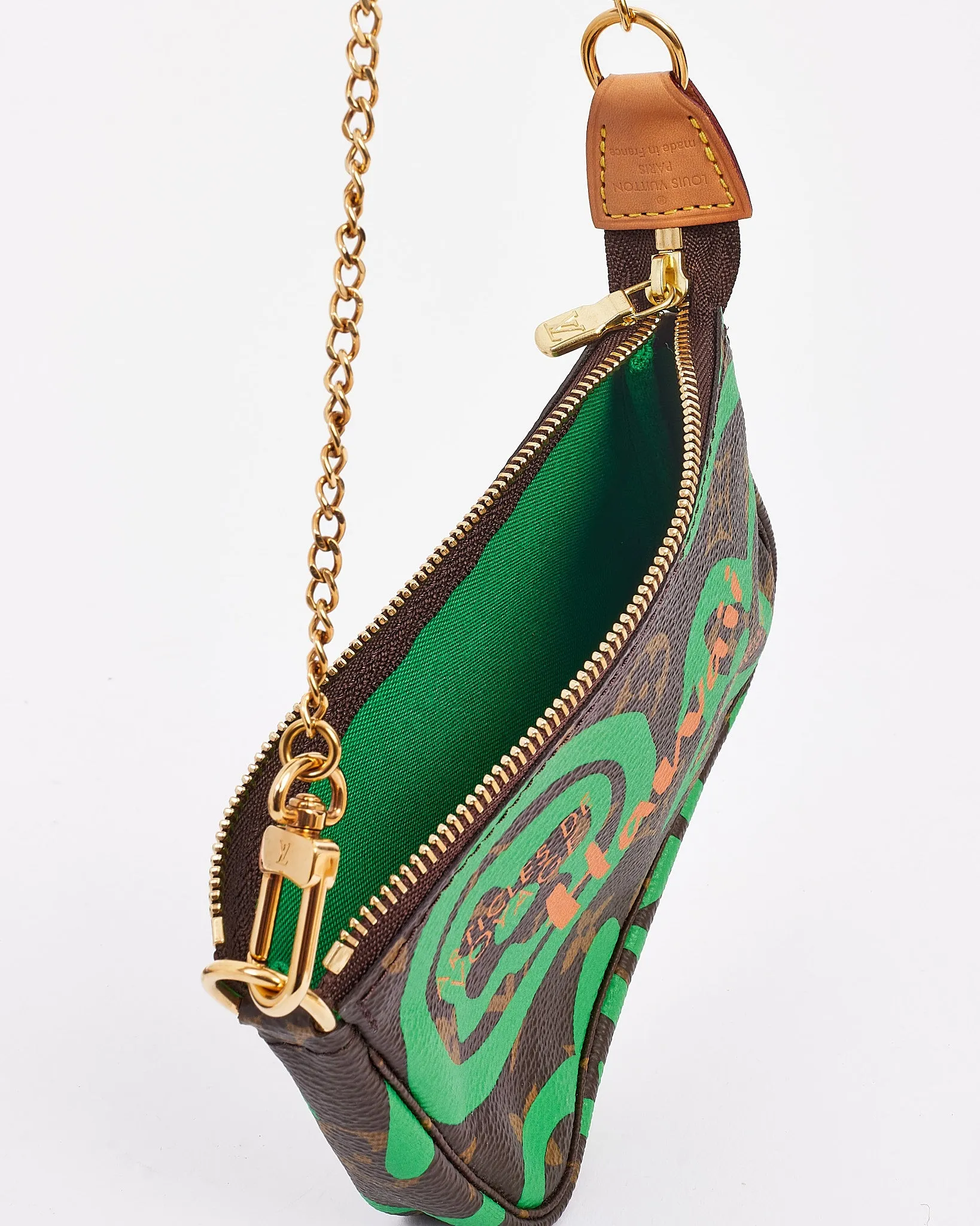 Louis Vuitton Monogram & Green Canvas Tahitienne Hawaii Mini Pochette Accessoires