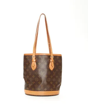 Louis Vuitton Monogram Canvas Petit Bucket PM Bag