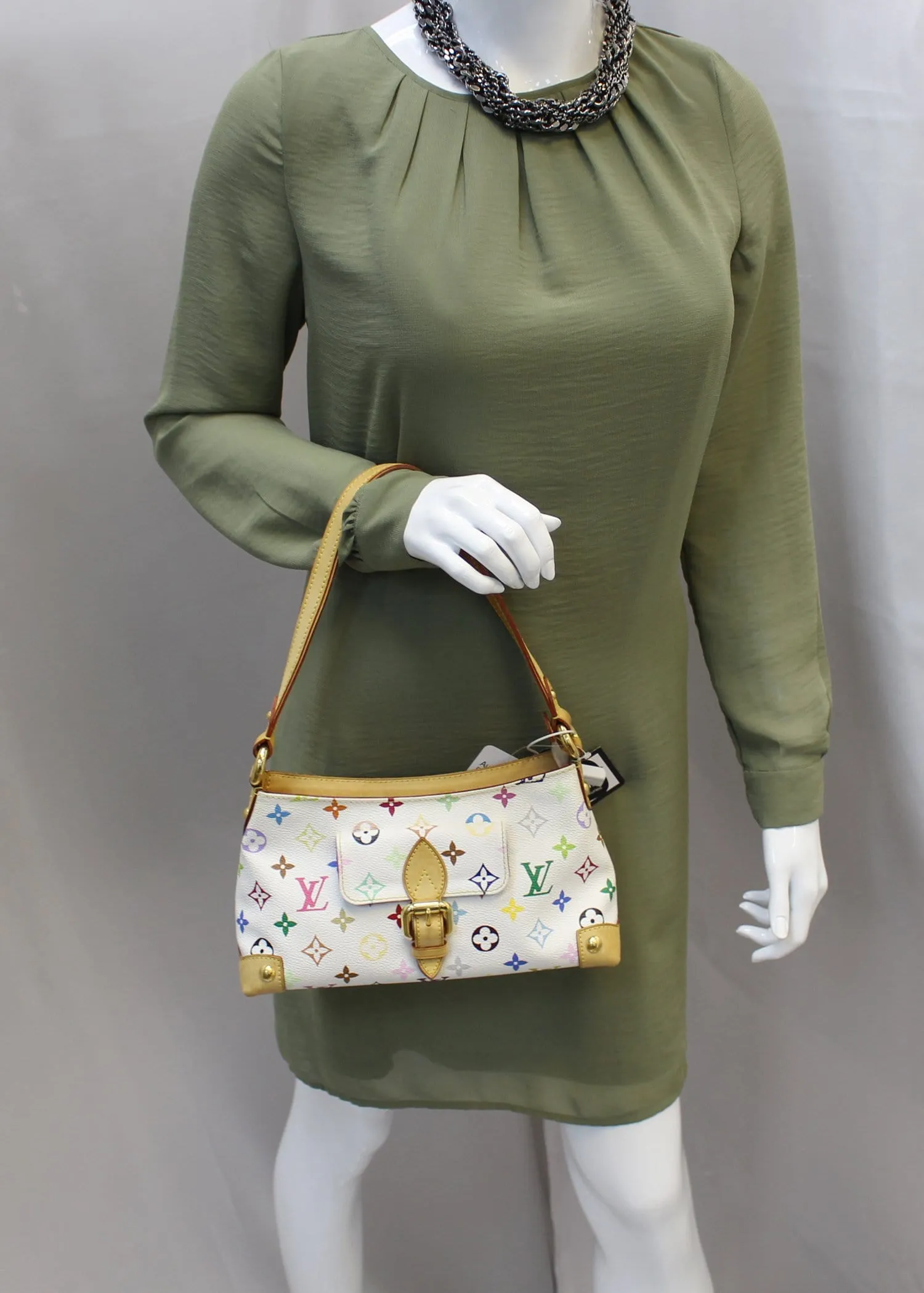 LOUIS VUITTON Monogram Multicolor Eliza White Shoulder Bag - Sale