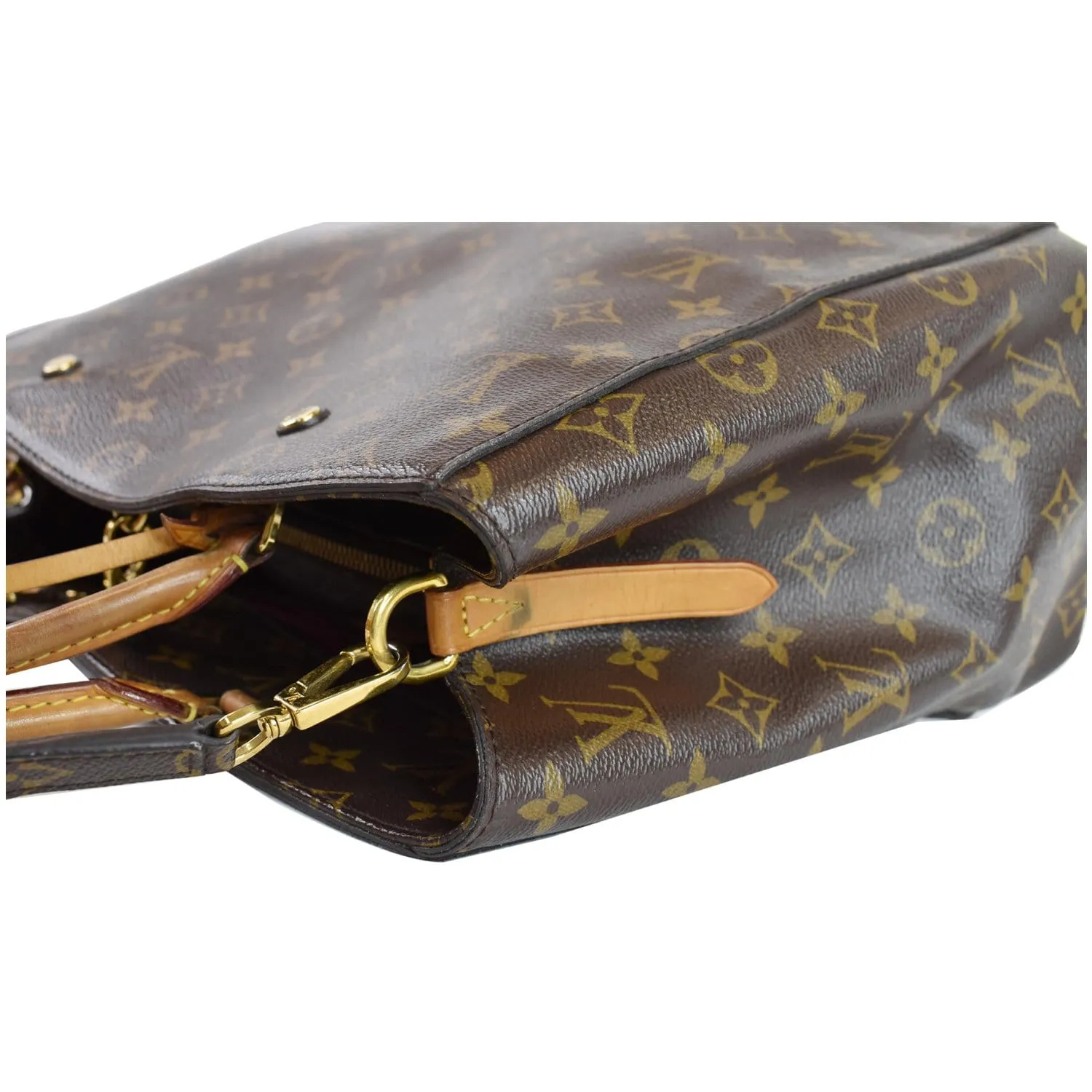LOUIS VUITTON Montaigne GM Monogram Canvas Shoulder Bag Brown