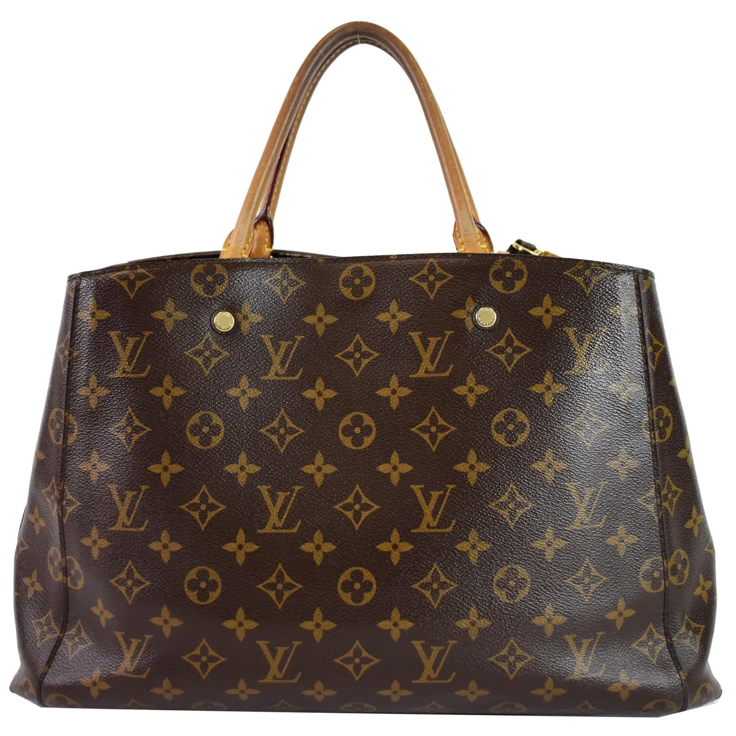LOUIS VUITTON Montaigne GM Monogram Canvas Shoulder Bag Brown