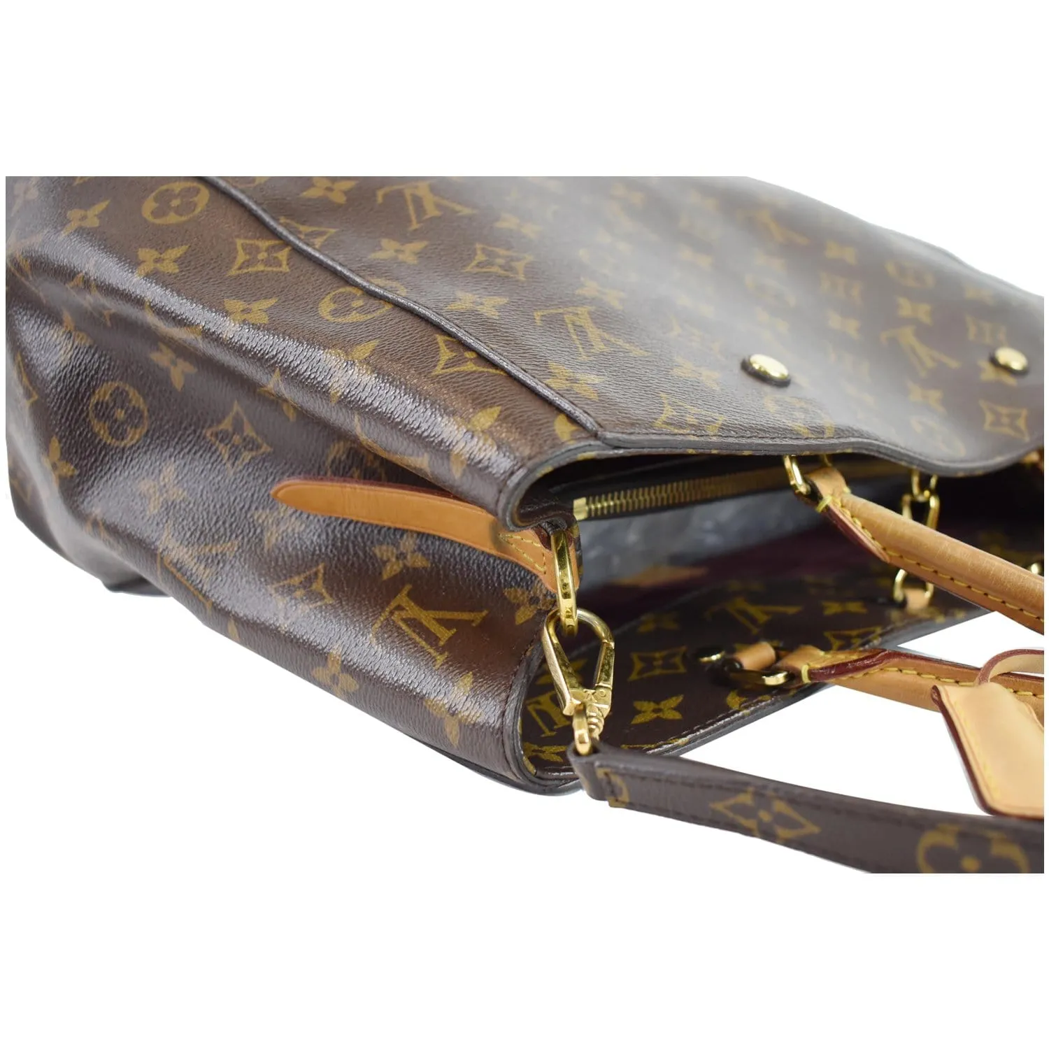 LOUIS VUITTON Montaigne GM Monogram Canvas Shoulder Bag Brown