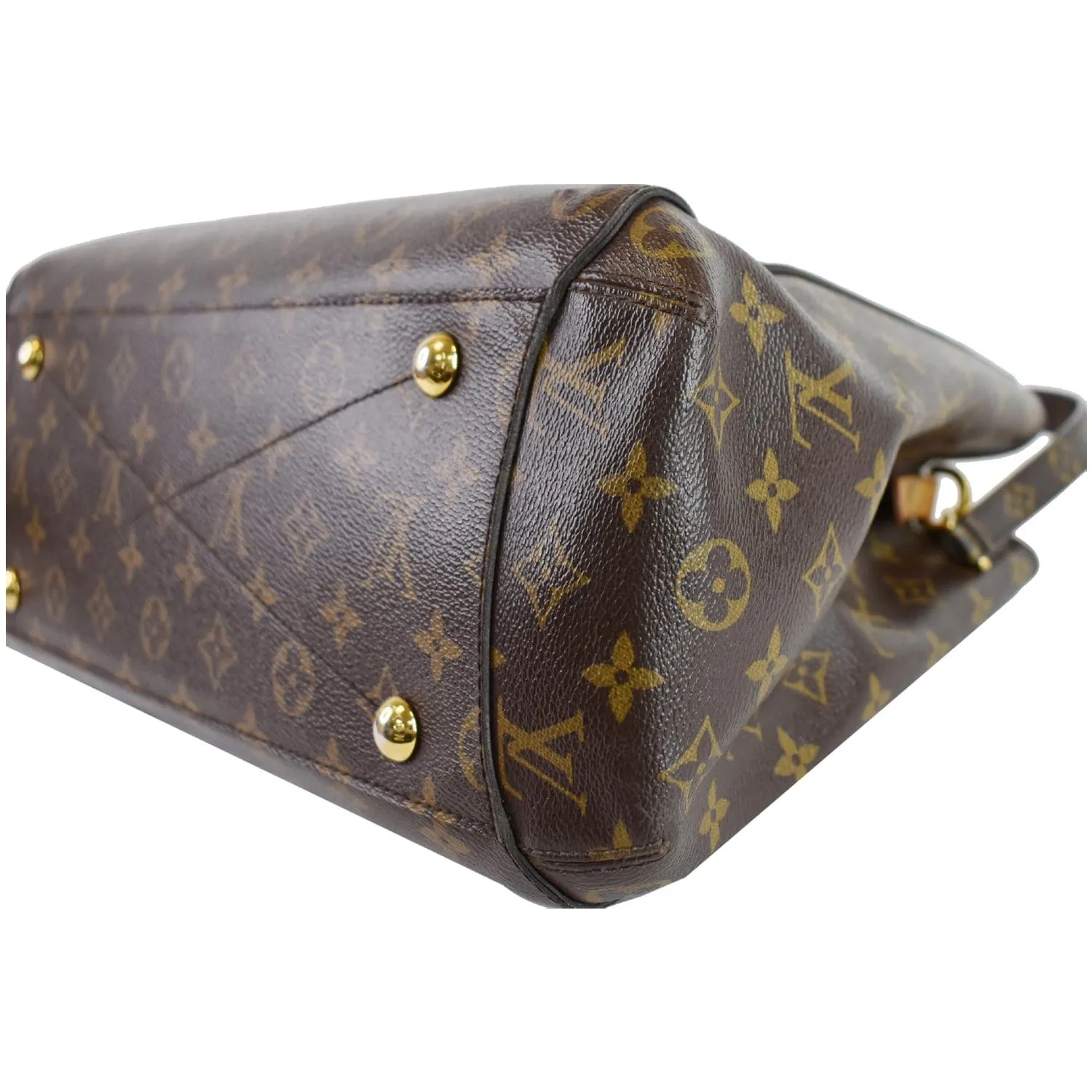 LOUIS VUITTON Montaigne GM Monogram Canvas Shoulder Bag Brown