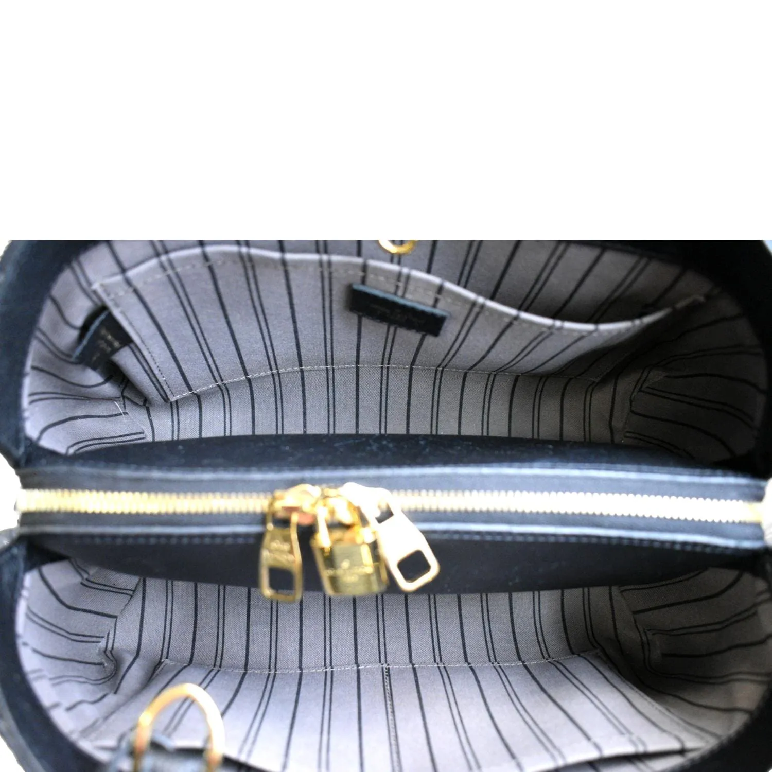 LOUIS VUITTON Montaigne MM Monogram Empreinte Shoulder Bag Black