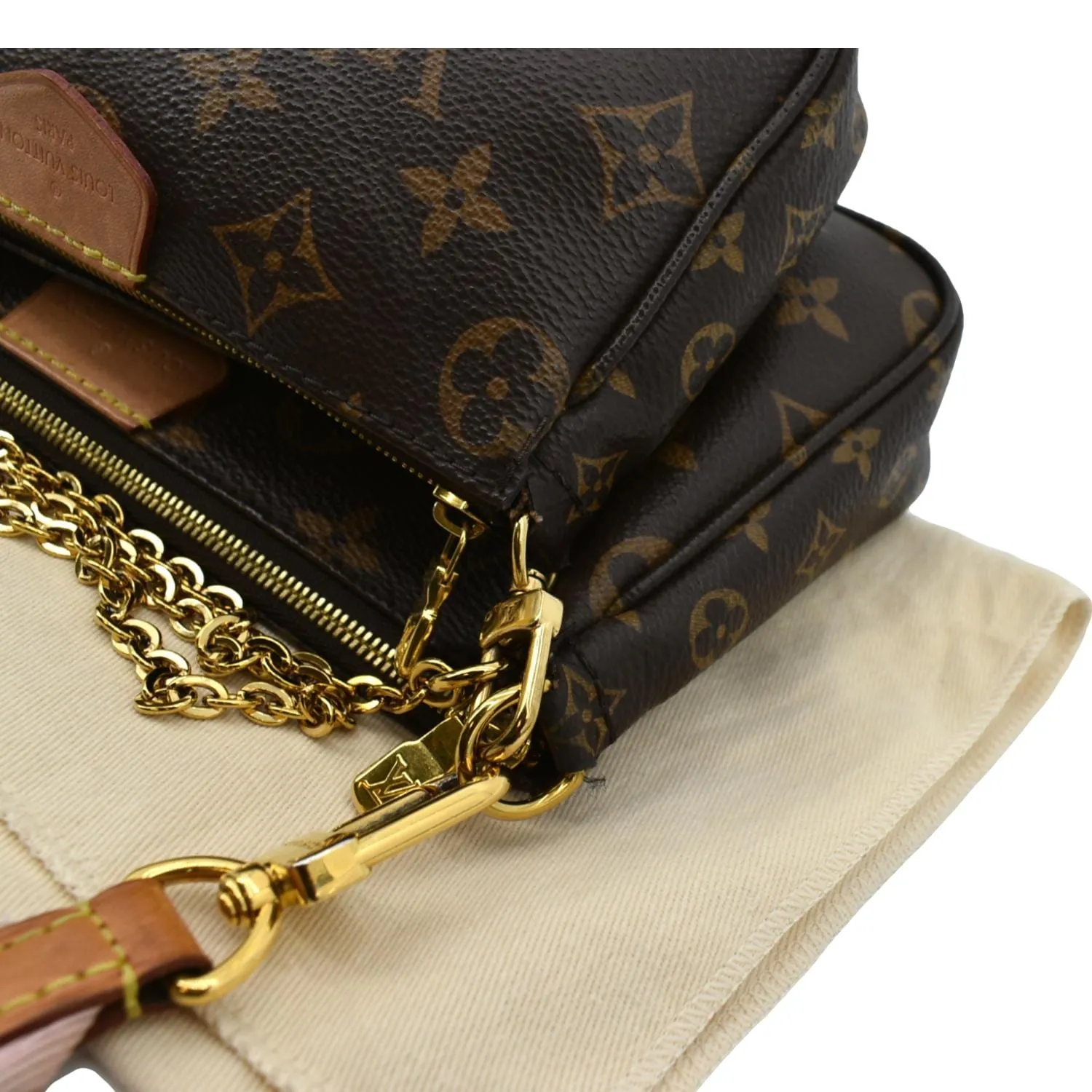 LOUIS VUITTON Multi Pochette Accessoires Monogram Canvas Shoulder Bag Brown