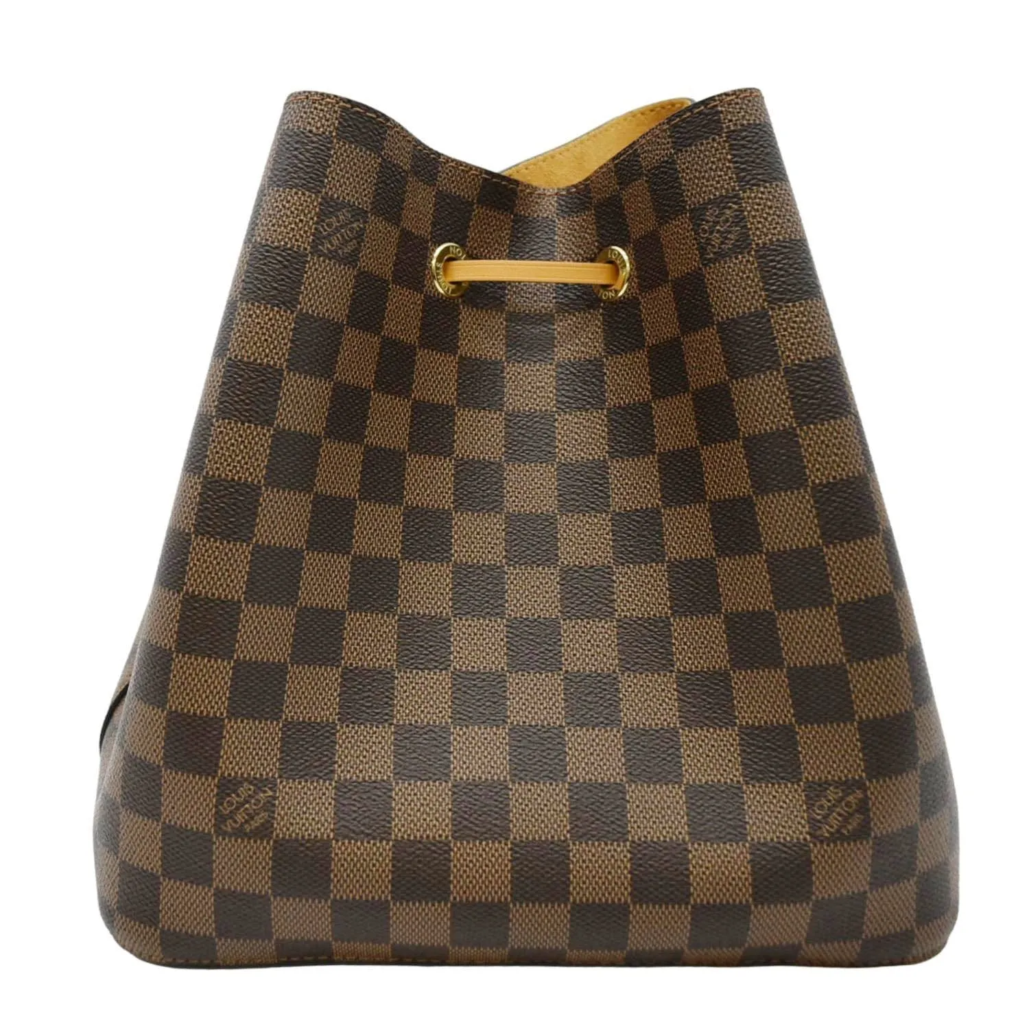 LOUIS VUITTON Neonoe Damier Ebene Shoulder Bag Safran Yellow