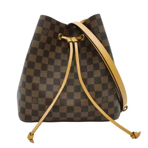 LOUIS VUITTON Neonoe Damier Ebene Shoulder Bag Safran Yellow