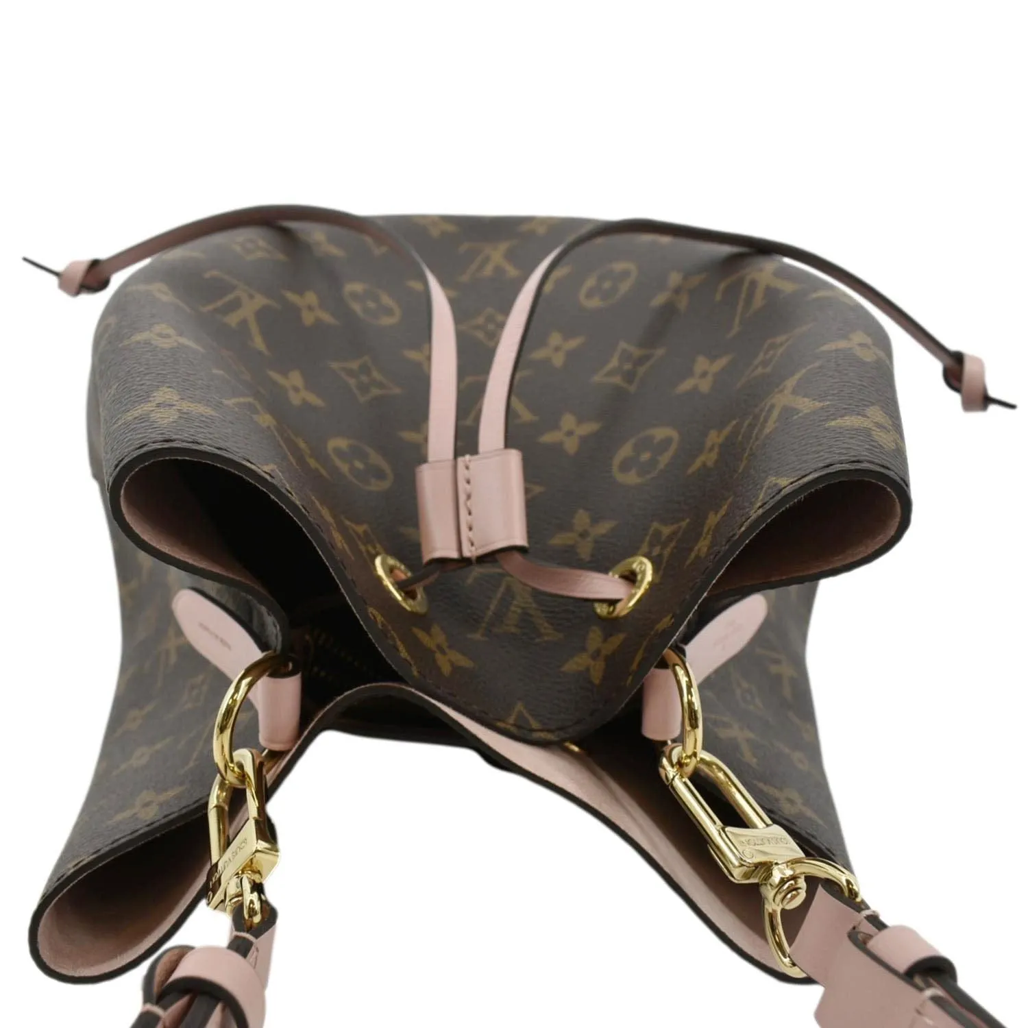 LOUIS VUITTON Neonoe Monogram Canvas Shoulder Bag Rose Ballerine