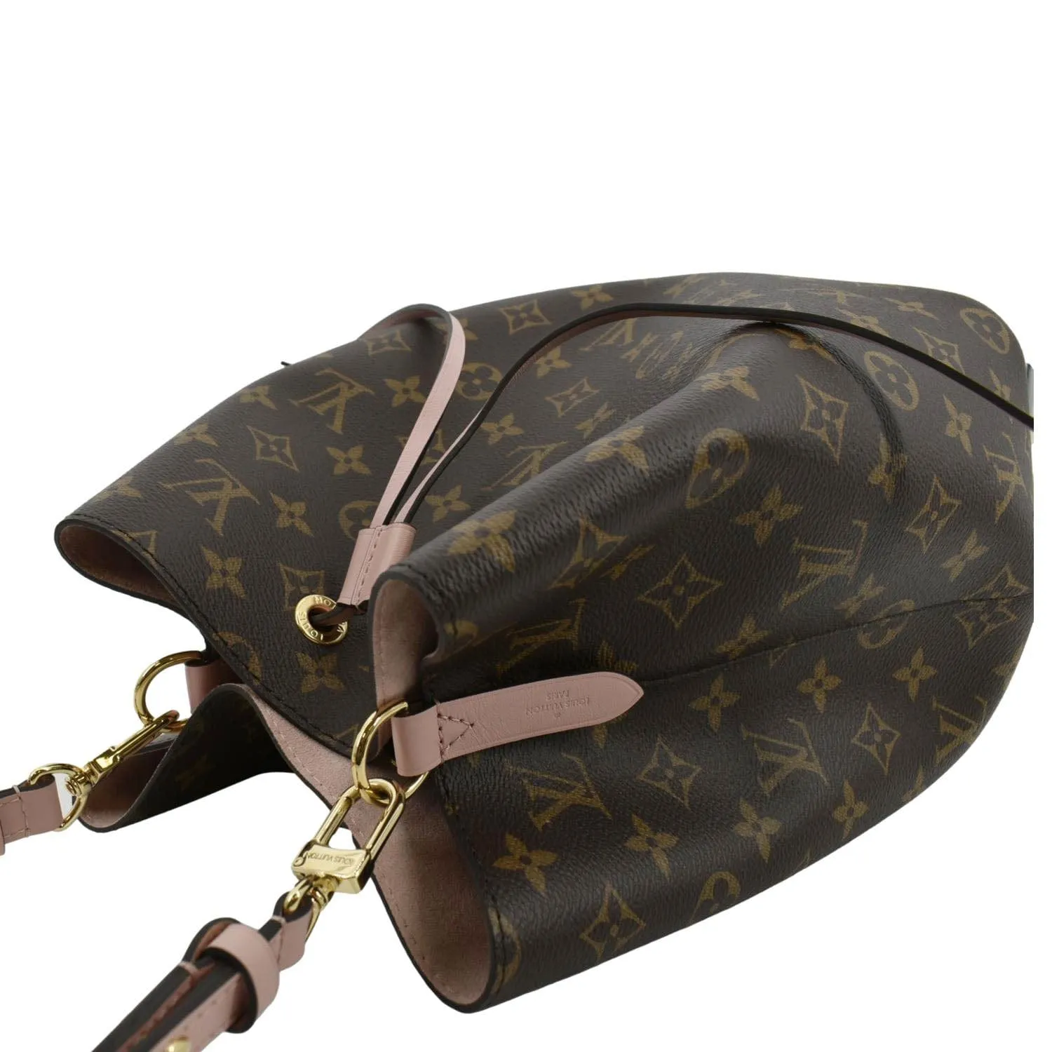 LOUIS VUITTON Neonoe Monogram Canvas Shoulder Bag Rose Ballerine
