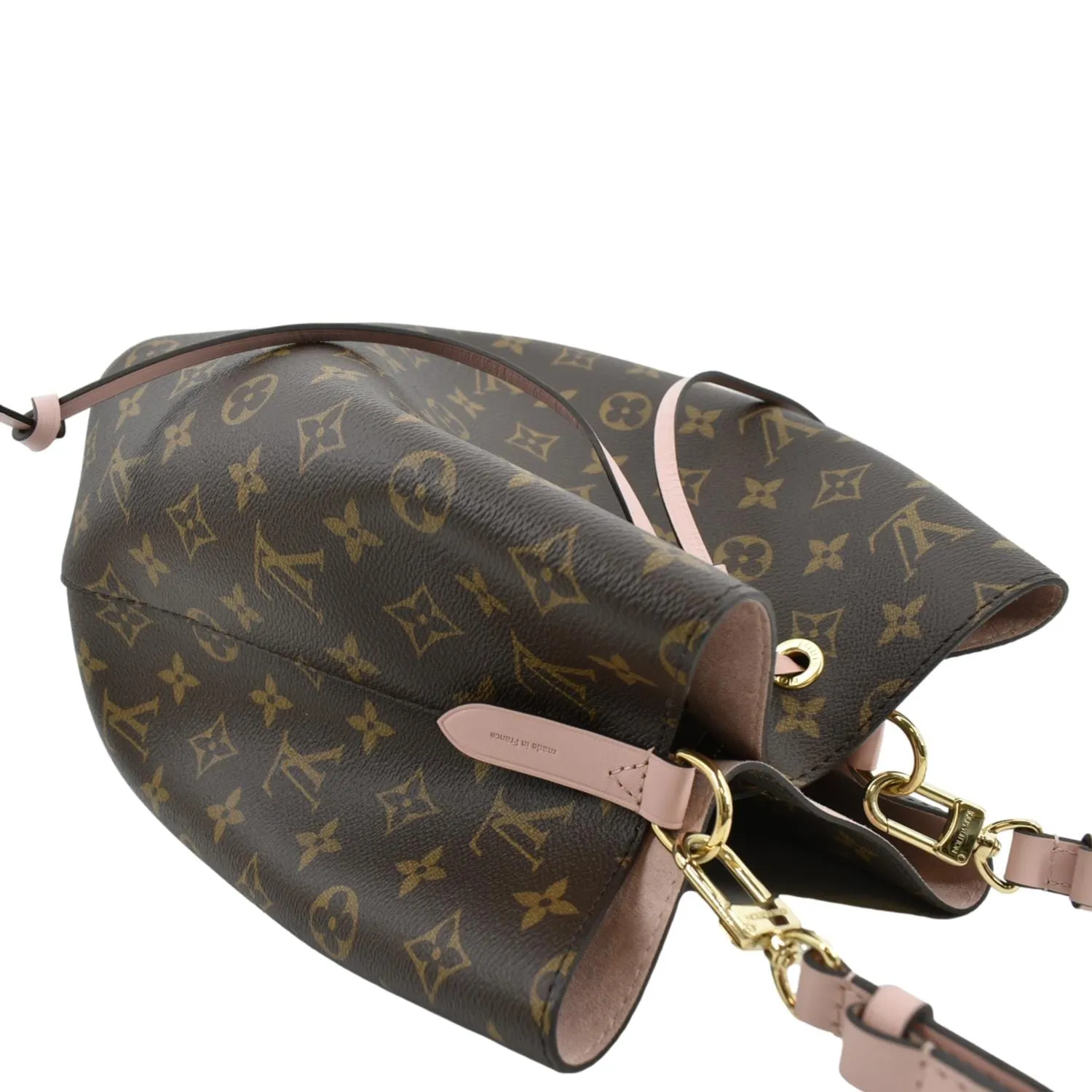 LOUIS VUITTON Neonoe Monogram Canvas Shoulder Bag Rose Ballerine