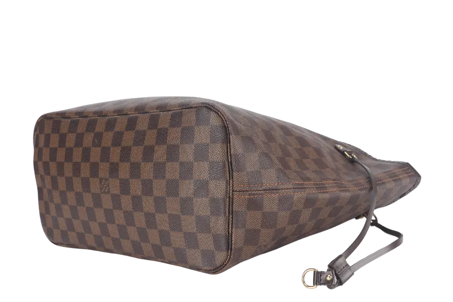 LOUIS VUITTON NEVERFULL MM DAMIER EBENE CANVAS GOLD HARDWARE SP0122 NO DUST COVER