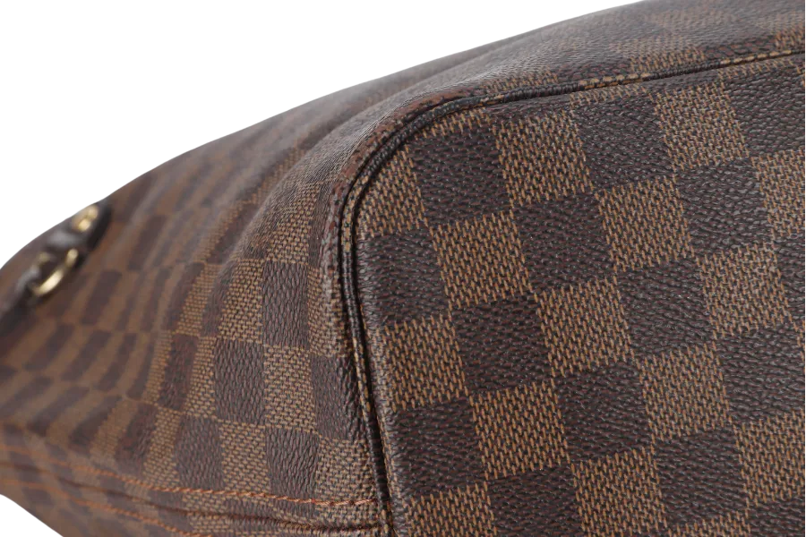 LOUIS VUITTON NEVERFULL MM DAMIER EBENE CANVAS GOLD HARDWARE SP0122 NO DUST COVER