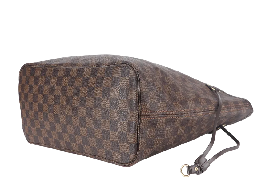 LOUIS VUITTON NEVERFULL MM DAMIER EBENE CANVAS GOLD HARDWARE SP0122 NO DUST COVER