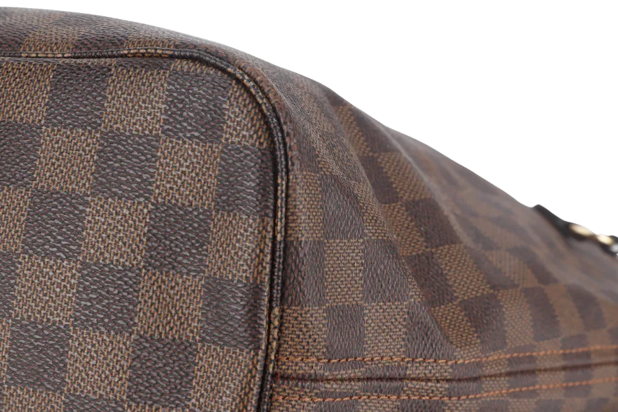 LOUIS VUITTON NEVERFULL MM DAMIER EBENE CANVAS GOLD HARDWARE SP0122 NO DUST COVER