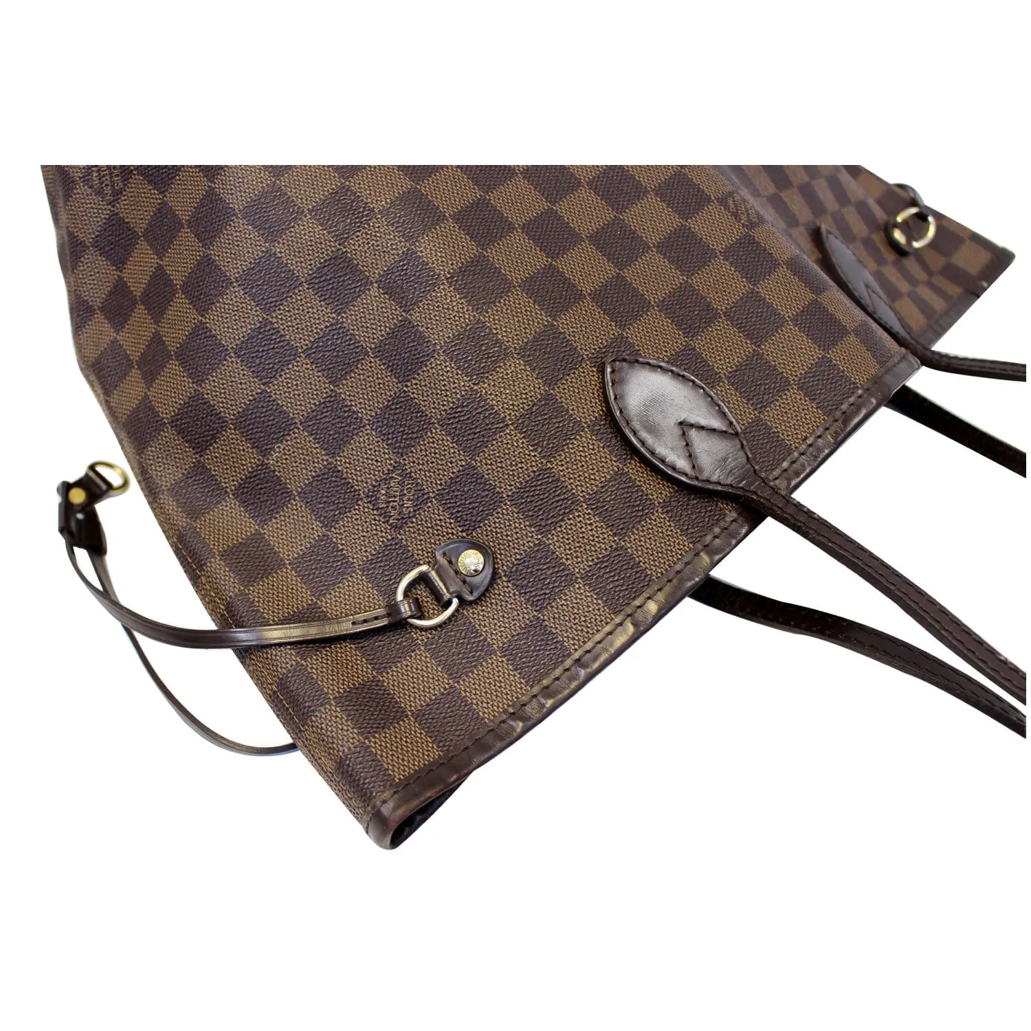 LOUIS VUITTON Neverfull MM Damier Ebene Tote Shoulder Bag
