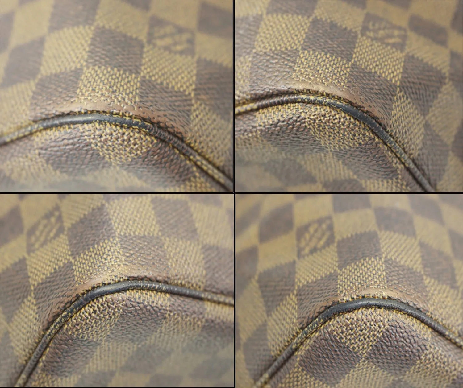 LOUIS VUITTON Neverfull MM Damier Ebene Tote Shoulder Bag