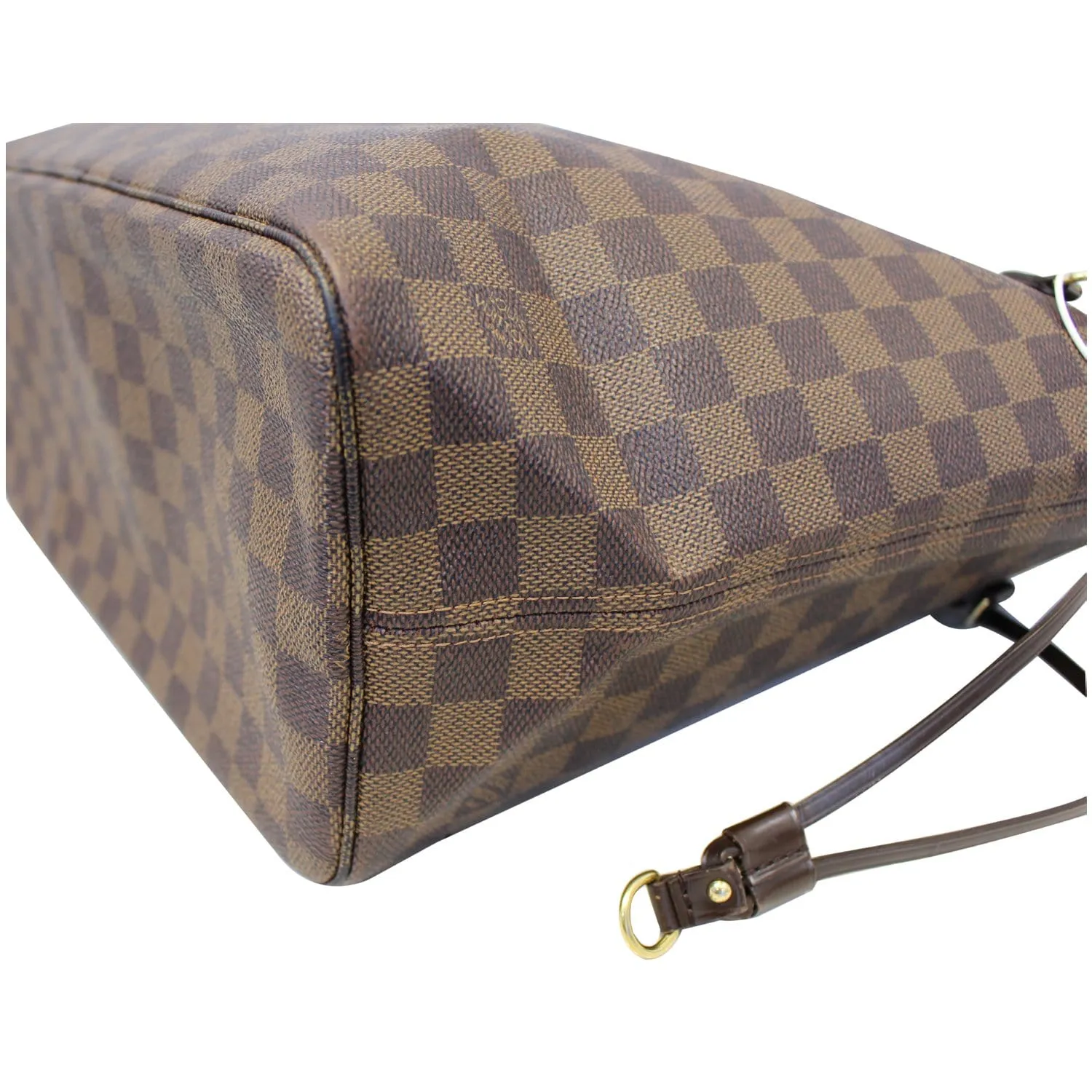 LOUIS VUITTON Neverfull MM Damier Ebene Tote Shoulder Bag