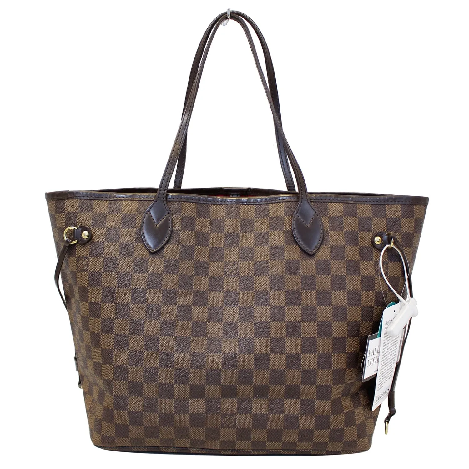 LOUIS VUITTON Neverfull MM Damier Ebene Tote Shoulder Bag
