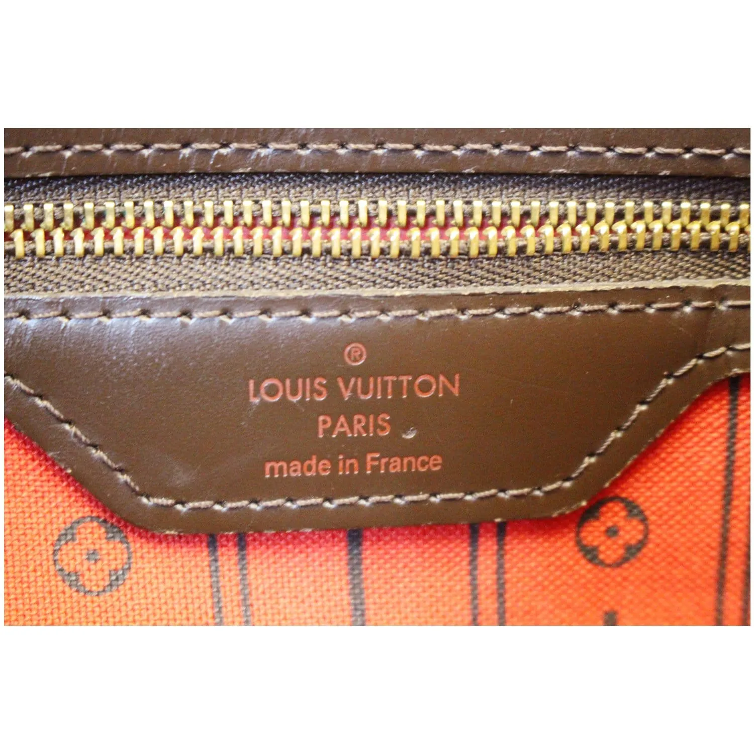 LOUIS VUITTON Neverfull MM Damier Ebene Tote Shoulder Bag