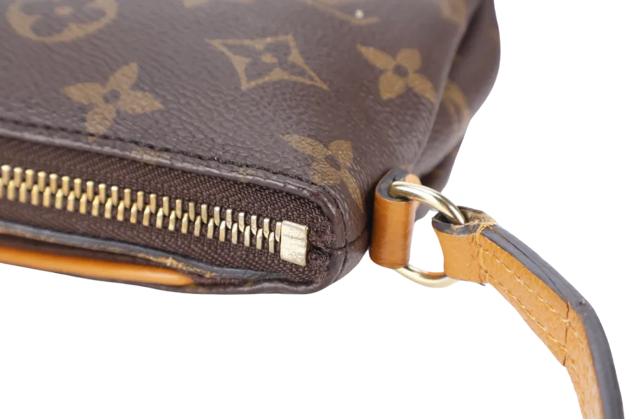 LOUIS VUITTON PALLAS CLUCTH BB MONOGRAM CANVAS WITH YELLOW MUSTARD LEATHER GOLD HARDWARE NO DUST COVER