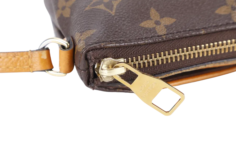 LOUIS VUITTON PALLAS CLUCTH BB MONOGRAM CANVAS WITH YELLOW MUSTARD LEATHER GOLD HARDWARE NO DUST COVER