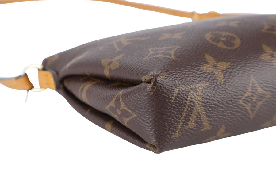 LOUIS VUITTON PALLAS CLUCTH BB MONOGRAM CANVAS WITH YELLOW MUSTARD LEATHER GOLD HARDWARE NO DUST COVER