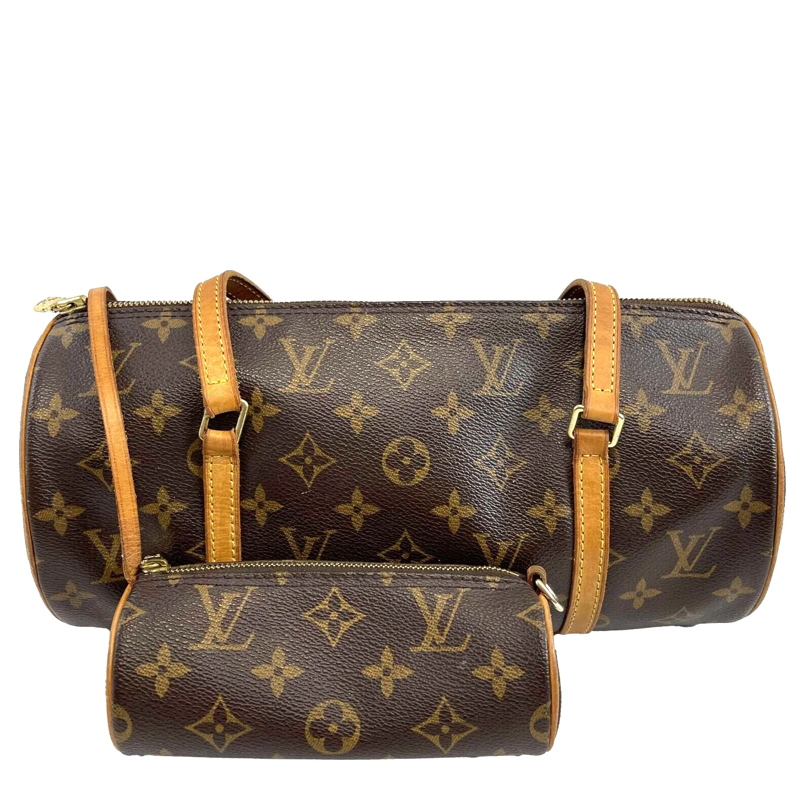 Louis Vuitton Papillion 30 w/ Pochette Brown Handbag