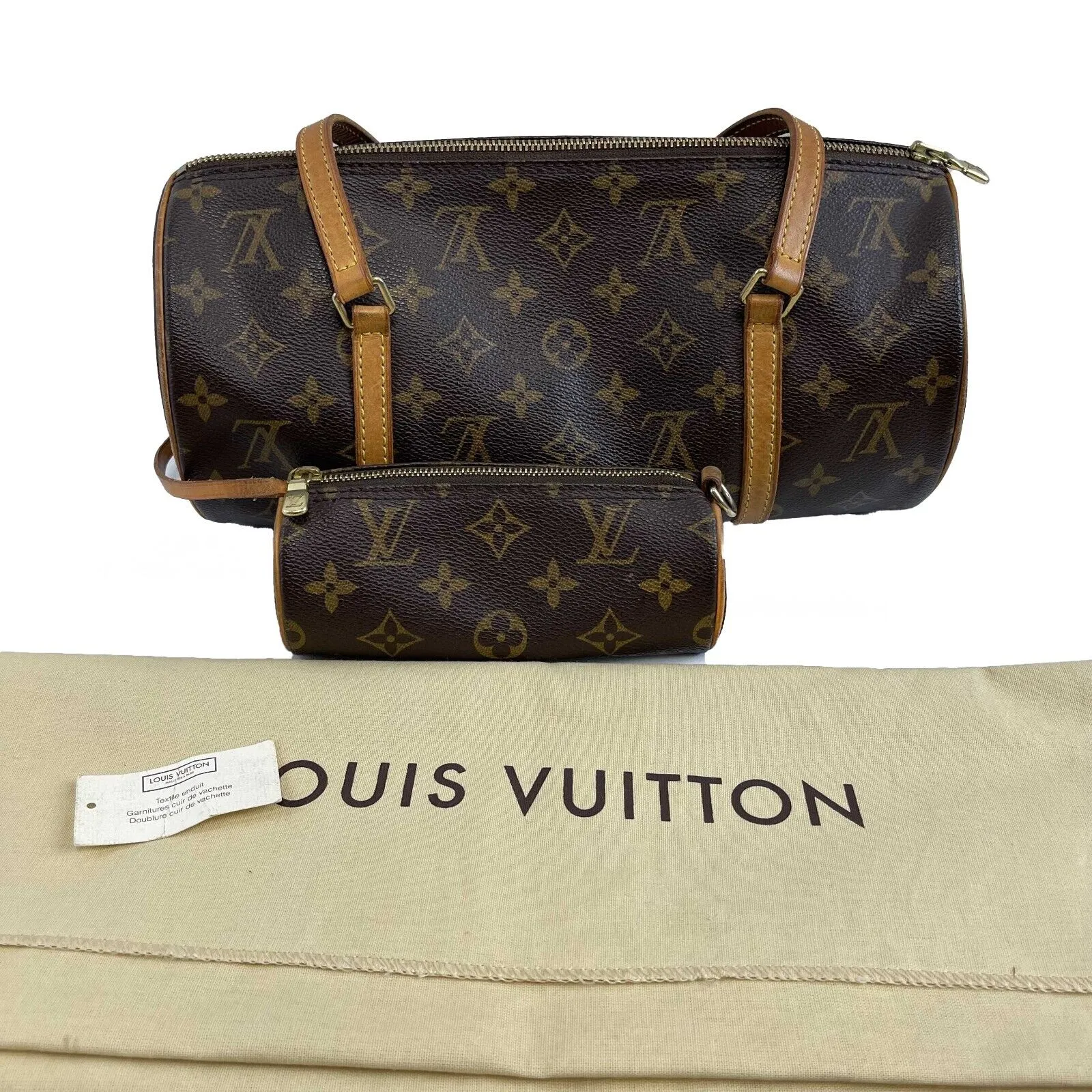Louis Vuitton Papillion 30 w/ Pochette Brown Handbag