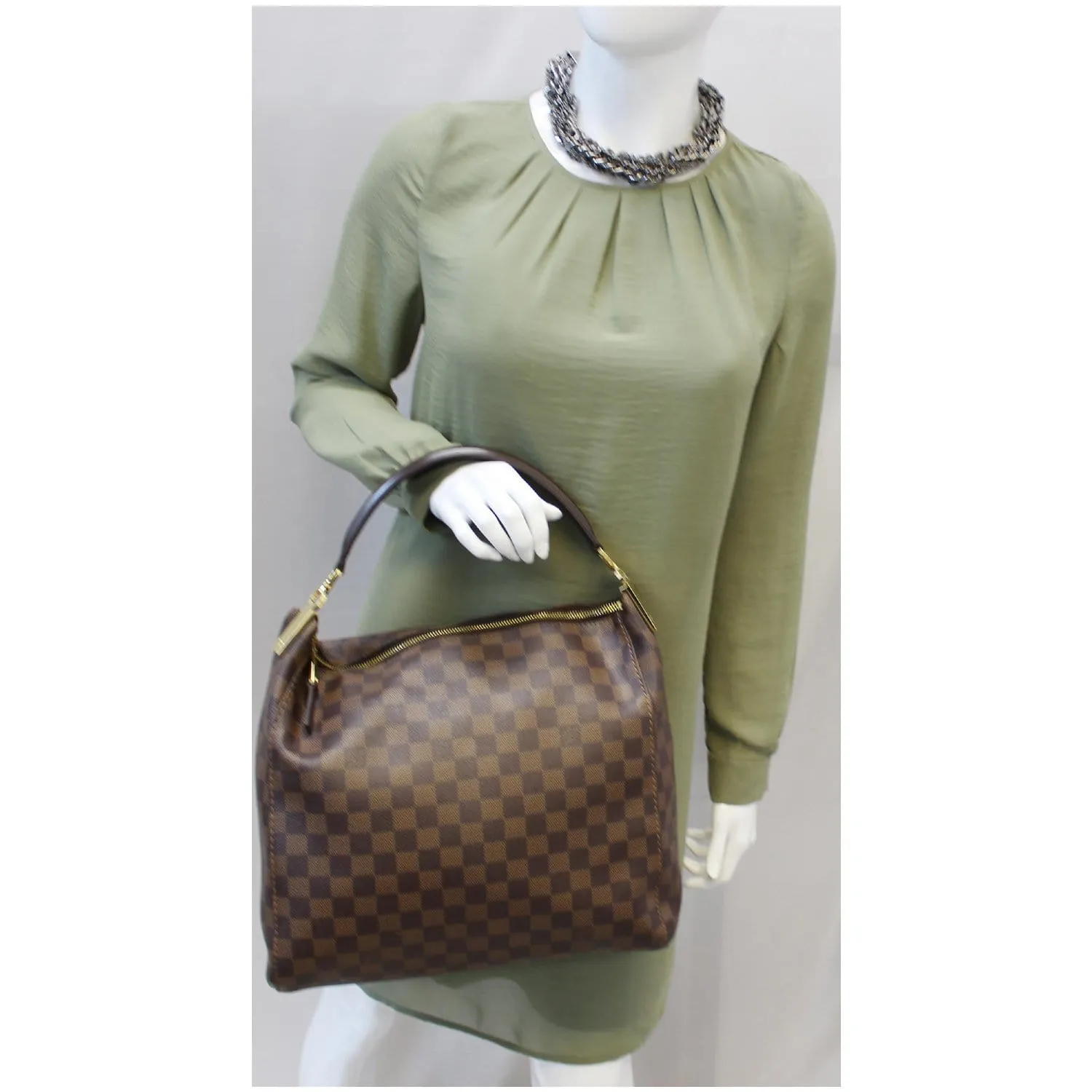 LOUIS VUITTON Portobello PM Damier Ebene Shoulder Bag Brown - 20% OFF