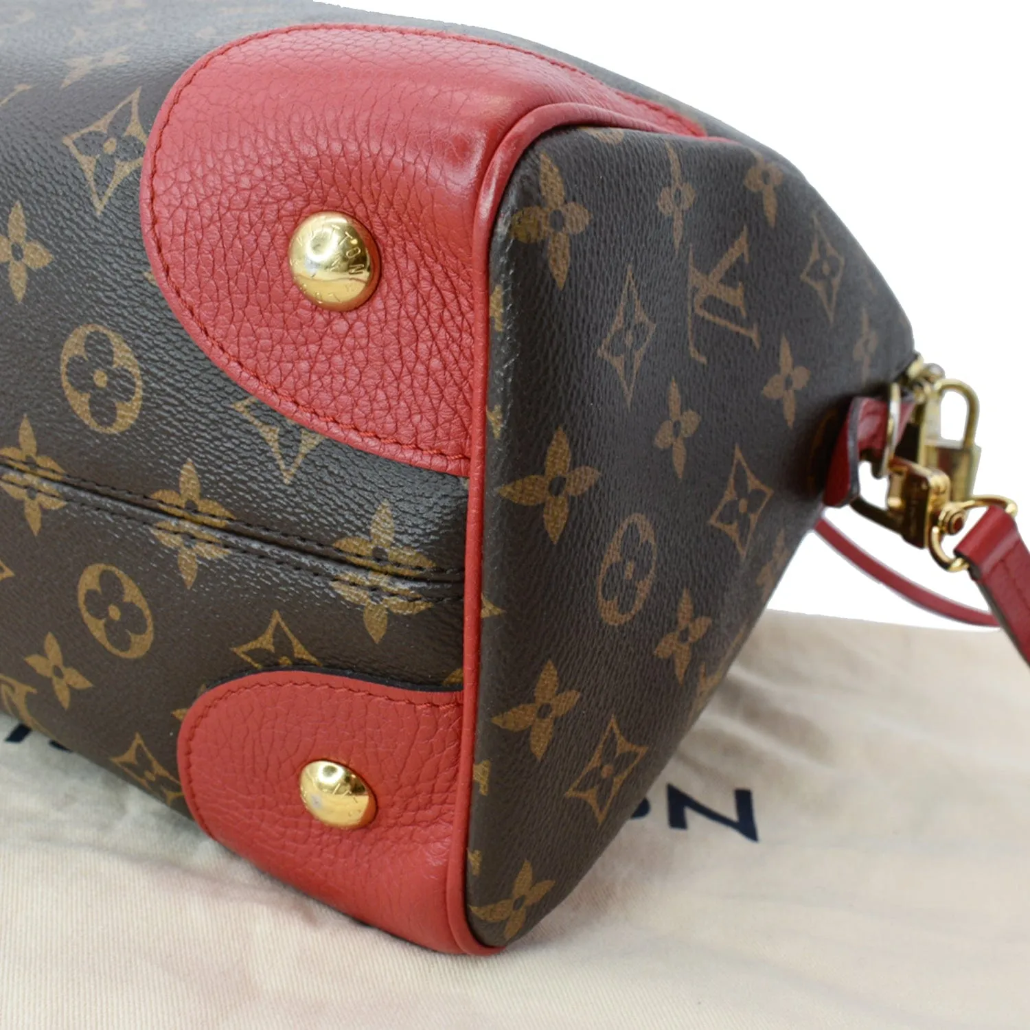 LOUIS VUITTON Retiro NM Monogram Canvas 2Way Shoulder Bag Red