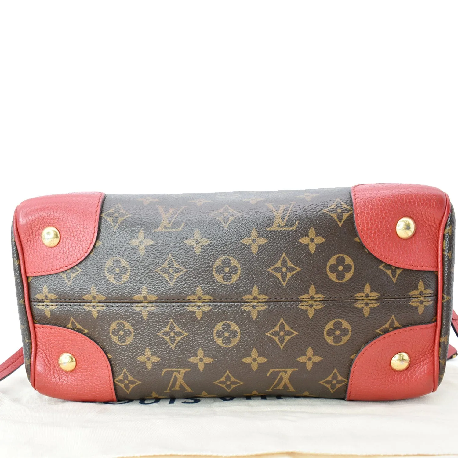 LOUIS VUITTON Retiro NM Monogram Canvas 2Way Shoulder Bag Red