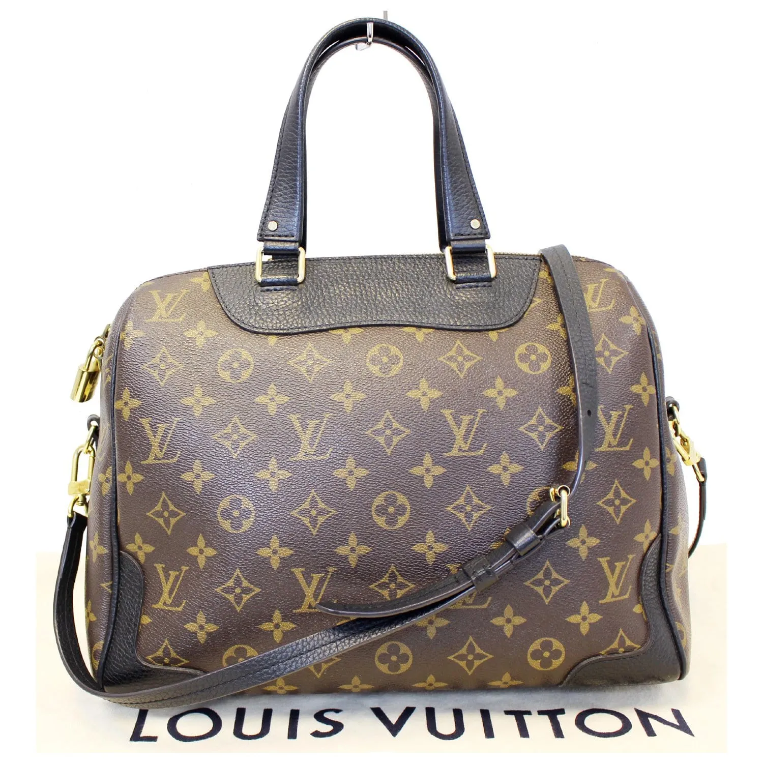 LOUIS VUITTON Retiro NM Monogram Canvas Shoulder Bag Noir