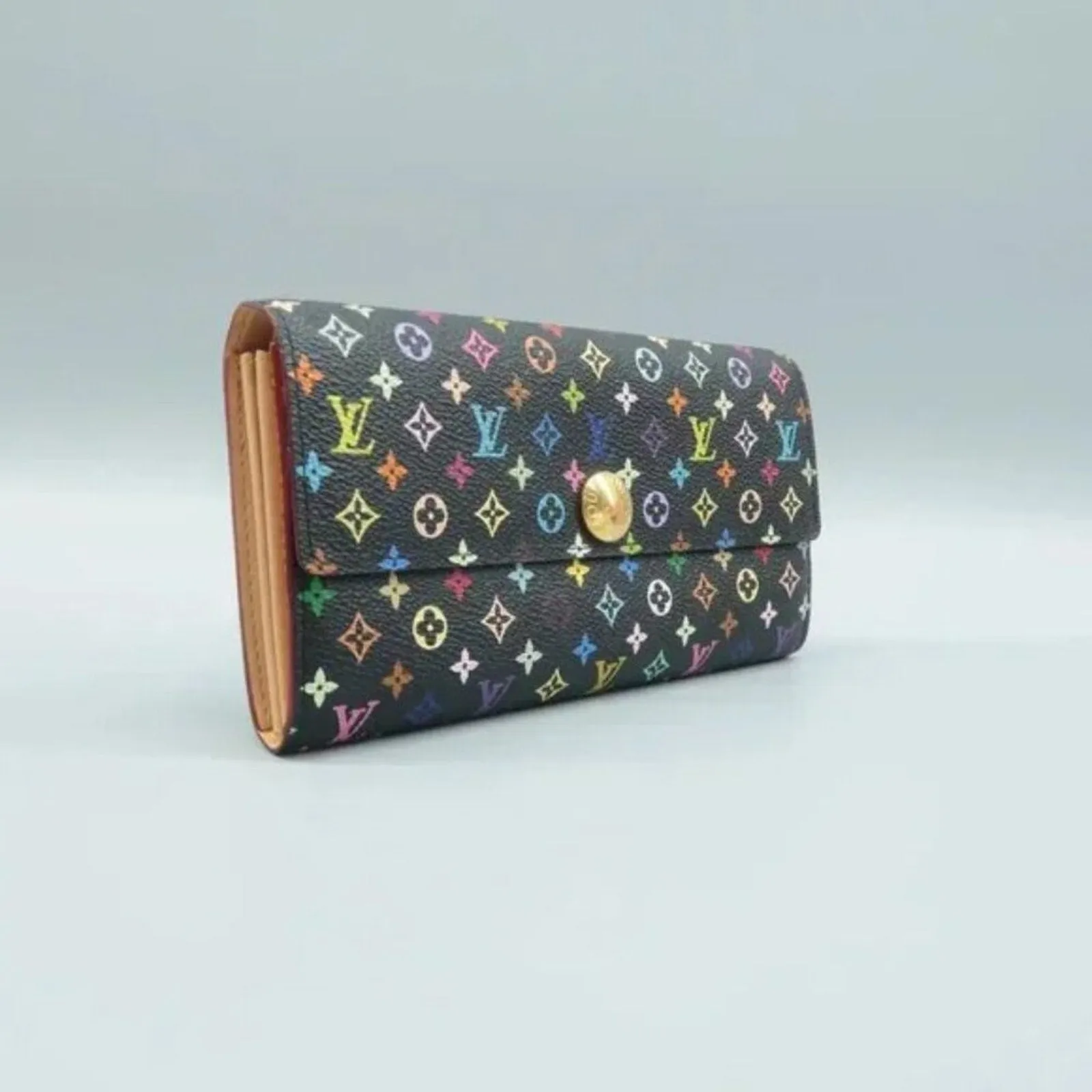 Louis Vuitton Sarah Black&Multicolor Canvas Wallet