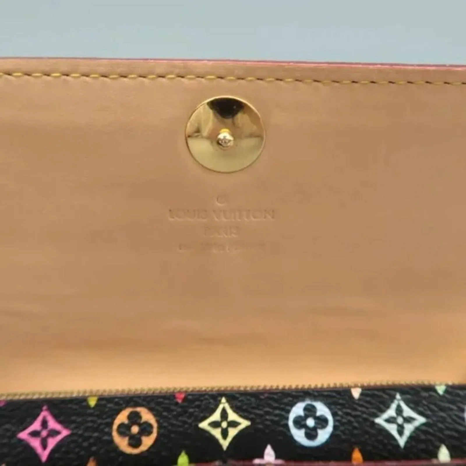 Louis Vuitton Sarah Black&Multicolor Canvas Wallet