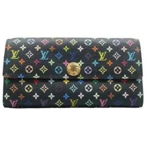 Louis Vuitton Sarah Black&Multicolor Canvas Wallet
