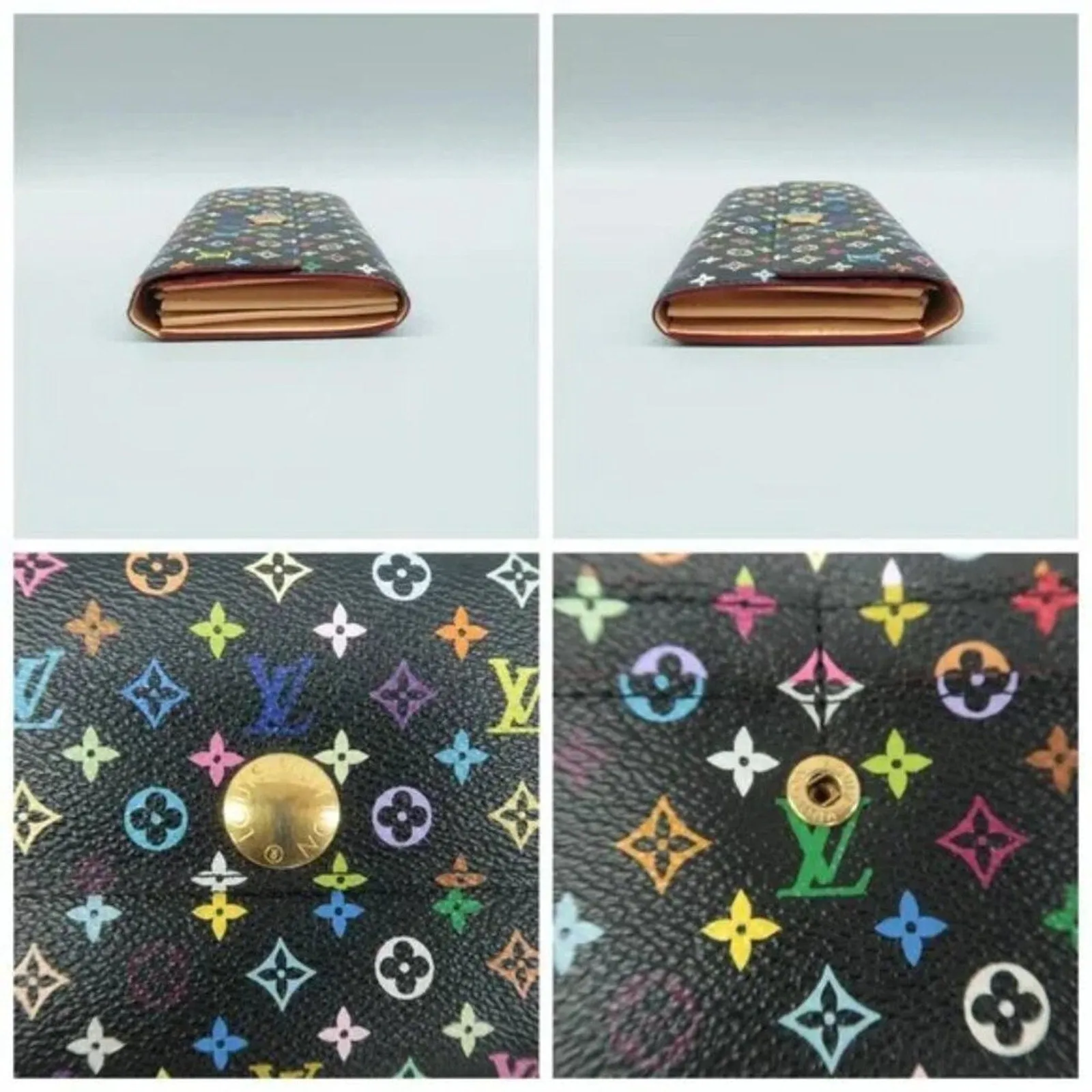 Louis Vuitton Sarah Black&Multicolor Canvas Wallet