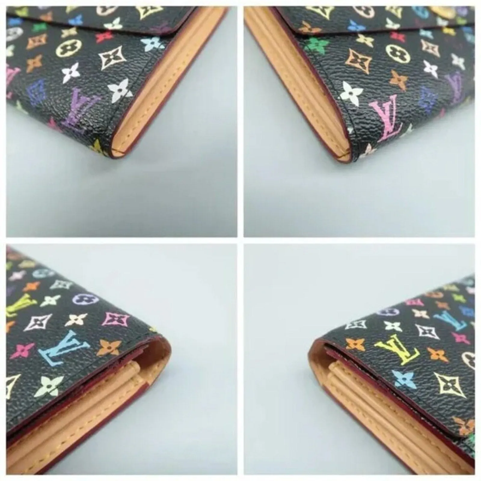Louis Vuitton Sarah Black&Multicolor Canvas Wallet