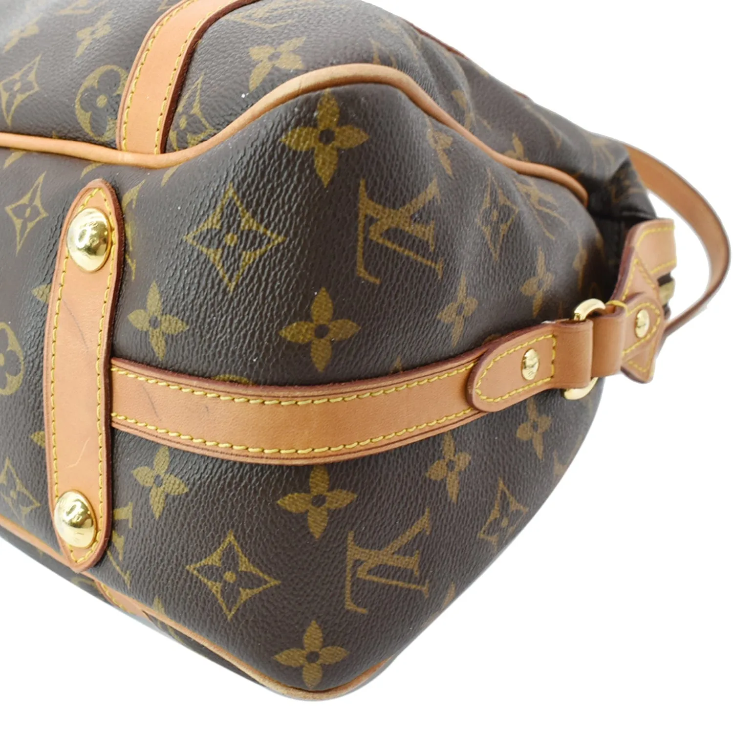 LOUIS VUITTON Stresa PM Monogram Canvas Shoulder Bag Brown