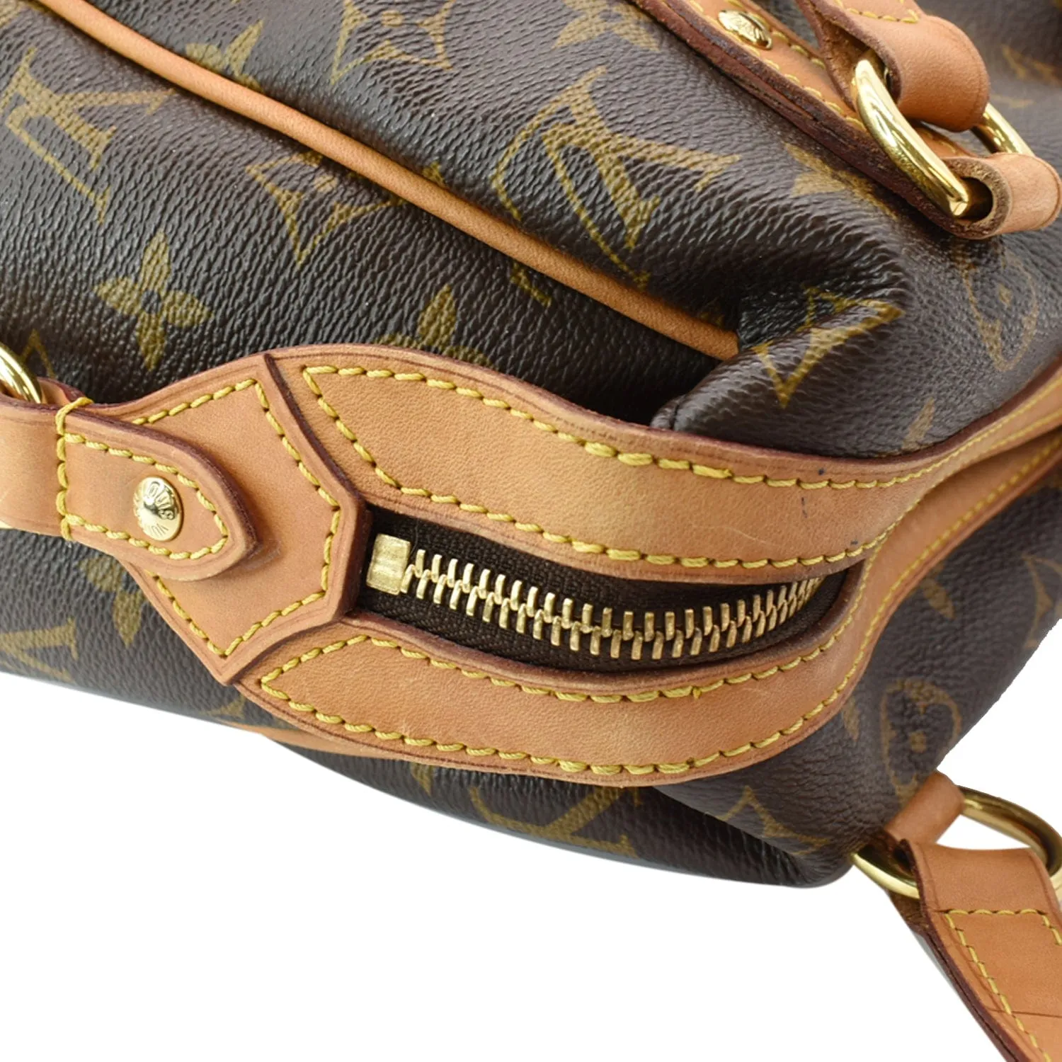 LOUIS VUITTON Stresa PM Monogram Canvas Shoulder Bag Brown