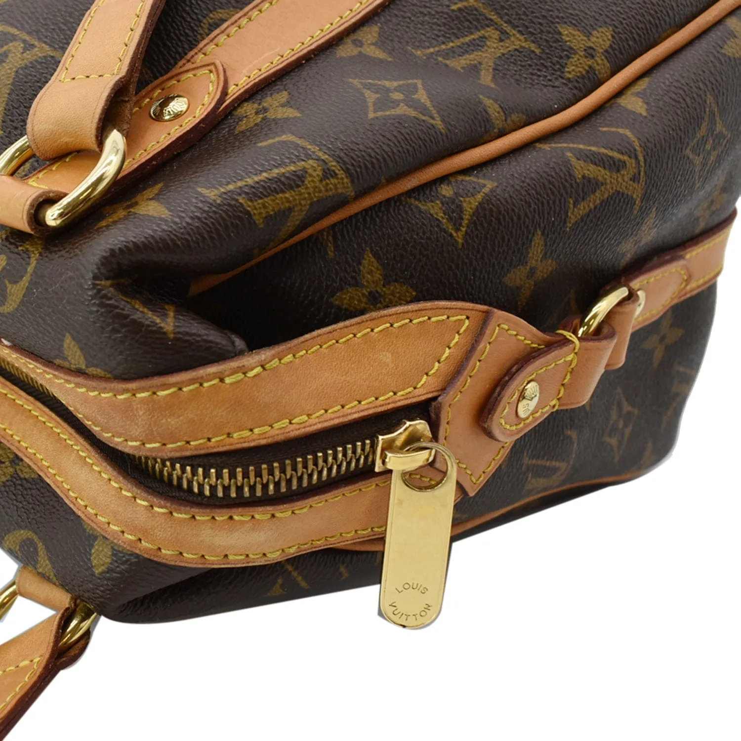 LOUIS VUITTON Stresa PM Monogram Canvas Shoulder Bag Brown