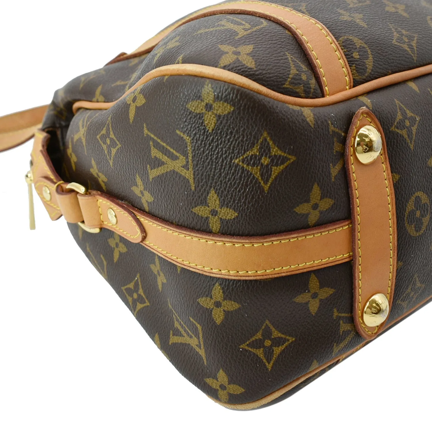 LOUIS VUITTON Stresa PM Monogram Canvas Shoulder Bag Brown