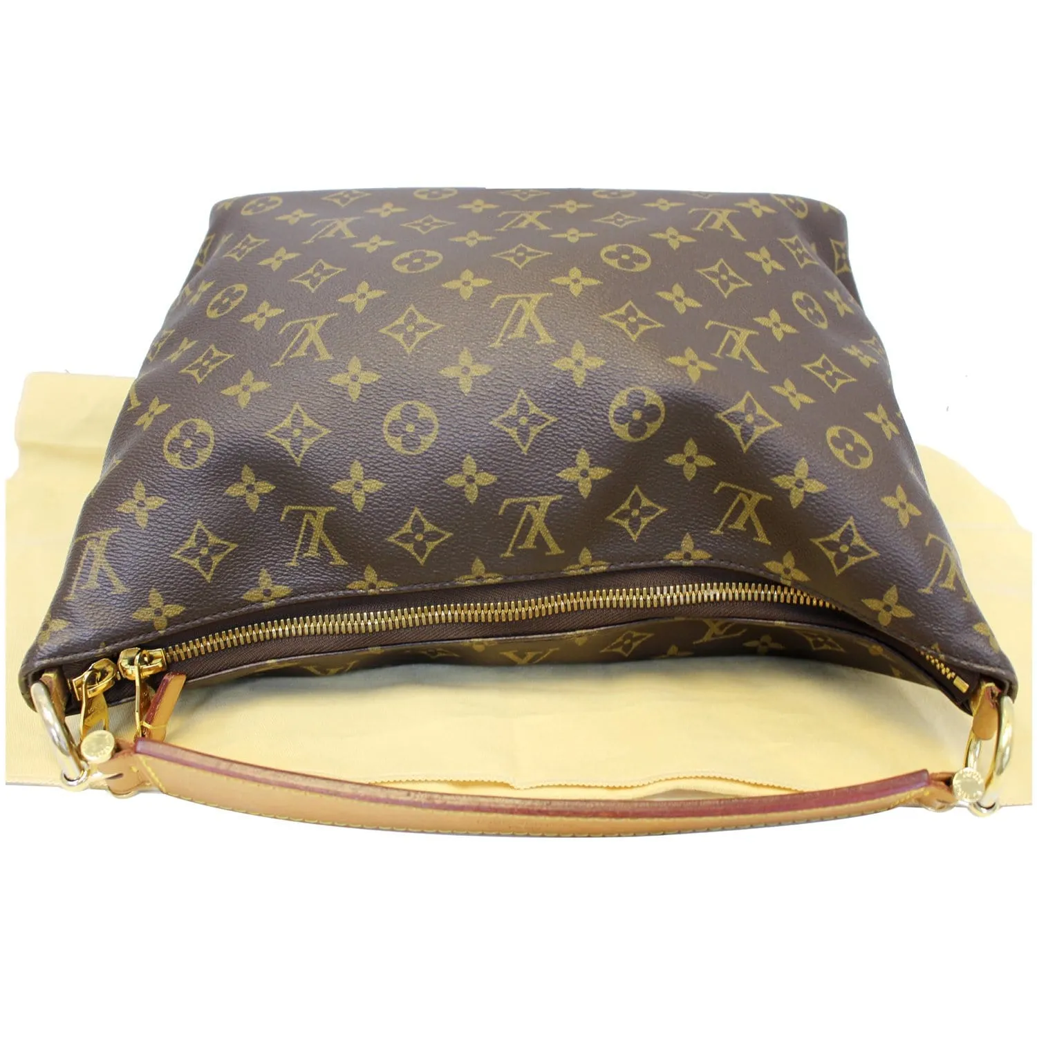 LOUIS VUITTON Sully PM Monogram Canvas Shoulder Bag Brown