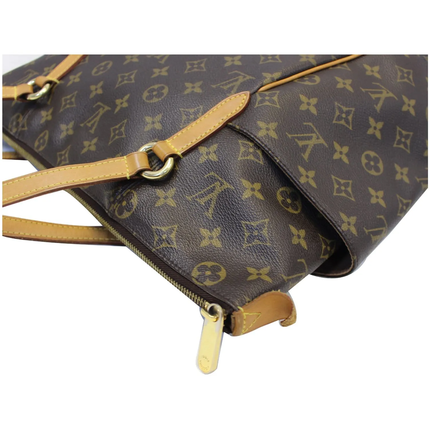 LOUIS VUITTON Totally MM Monogram Canvas Tote Shoulder Bag Brown
