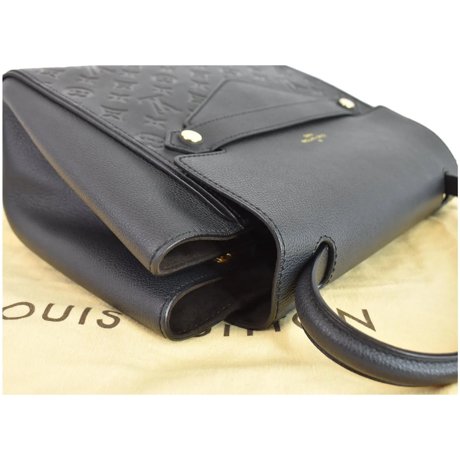 LOUIS VUITTON Trocadero Monogram Empreinte Leather Shoulder Bag Black