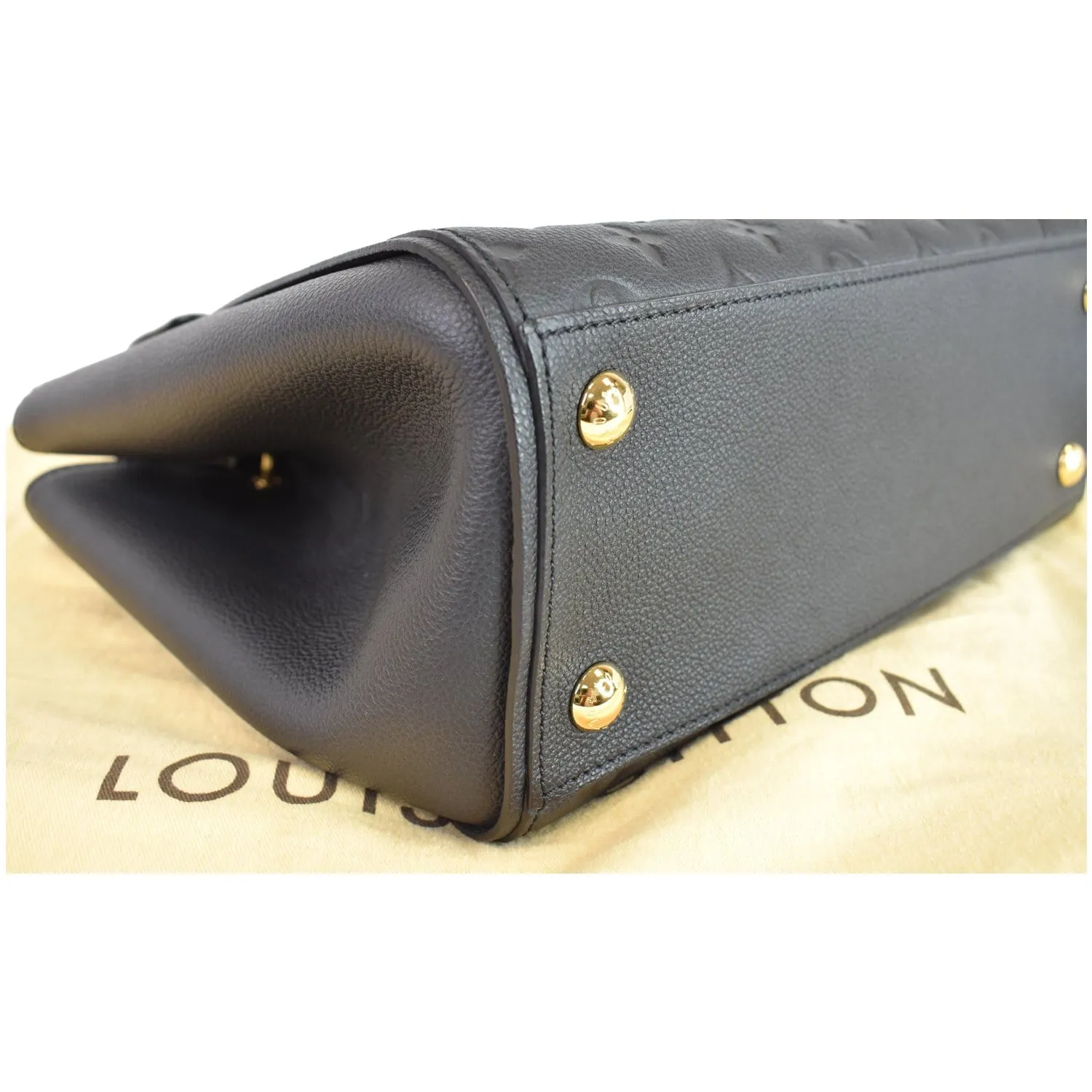 LOUIS VUITTON Trocadero Monogram Empreinte Leather Shoulder Bag Black