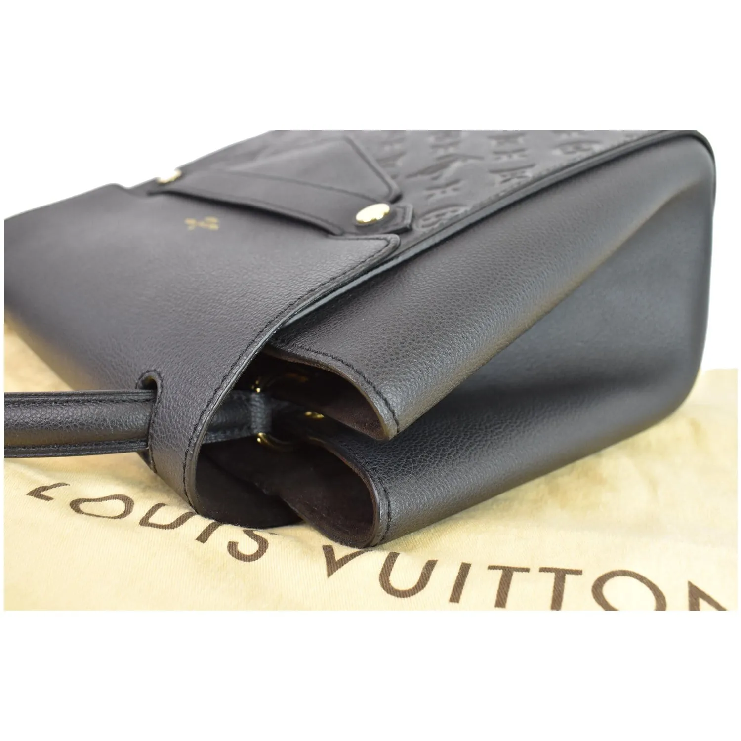 LOUIS VUITTON Trocadero Monogram Empreinte Leather Shoulder Bag Black
